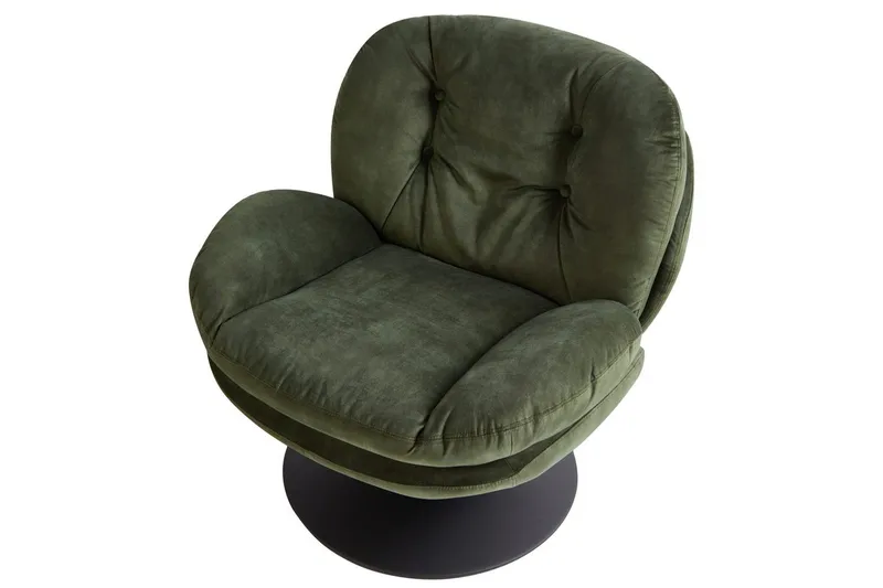 Svingbar lenestol Nolvik - Grønn, Svart, Grønn, svart - Møbler - Stoler - Lenestoler - Lenestol uten armlene