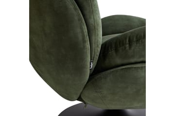 Svingbar lenestol Nolvik - Grønn, Svart, Grønn, svart - Møbler - Stoler - Lenestoler - Lenestol uten armlene