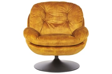 Svingbar lenestol Nolvik - Gul, svart, Gul, Svart - Møbler - Stoler - Lenestoler - Lenestol uten armlene