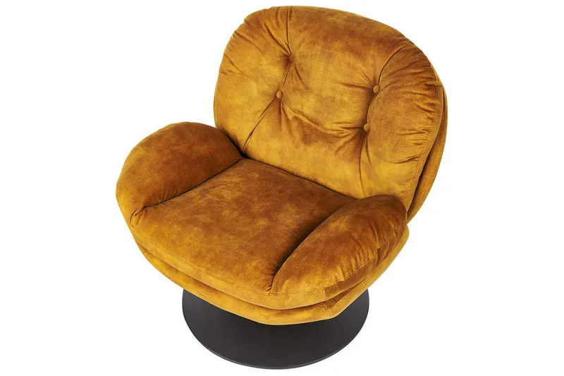 Svingbar lenestol Nolvik - Gul, svart, Gul, Svart - Møbler - Stoler - Lenestoler - Lenestol uten armlene