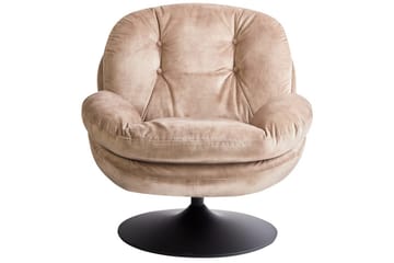 Svingbar lenestol Nolvik - Sandbeige, svart - Møbler - Stoler - Lenestoler - Lenestol uten armlene