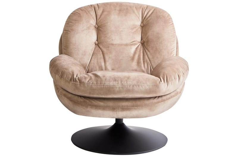 Svingbar lenestol Nolvik - Sandbeige, svart - Møbler - Stoler - Lenestoler - Lenestol uten armlene