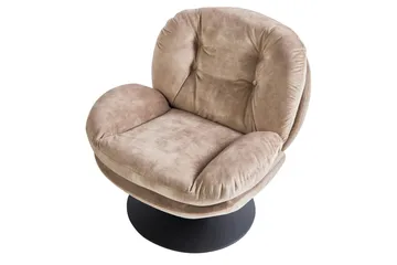 Svingbar lenestol Nolvik - Sandbeige, svart - Møbler - Stoler - Lenestoler - Lenestol uten armlene