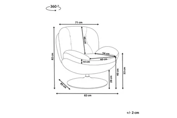 Svingbar lenestol Nolvik - Sandbeige, svart - Møbler - Stoler - Lenestoler - Lenestol uten armlene