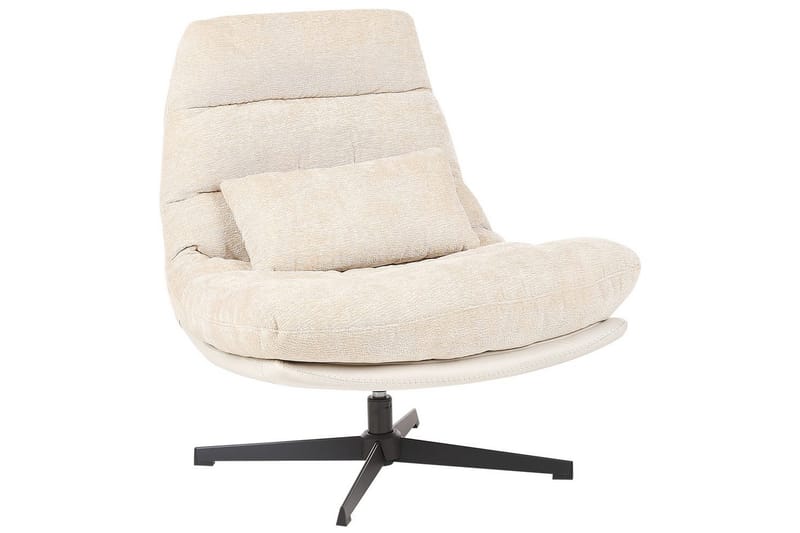 Svingbar lenestol Tovik - Beige, svart - Møbler - Stoler - Lenestoler - Lenestol uten armlene
