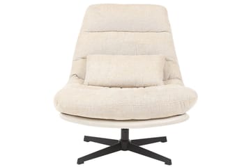 Svingbar lenestol Tovik - Beige, svart - Møbler - Stoler - Lenestoler - Lenestol uten armlene