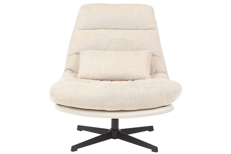 Svingbar lenestol Tovik - Beige, svart - Møbler - Stoler - Lenestoler - Lenestol uten armlene