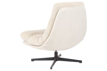 Svingbar lenestol Tovik - Beige, svart - Møbler - Stoler - Lenestoler - Lenestol uten armlene