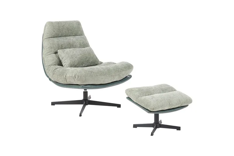 Svingbar lenestol Tovik, Grønn, svart