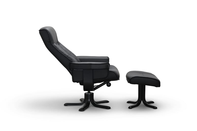 Tateo Lenestol Skinn - Svart - Møbler - Stoler - Lenestoler - Recliner