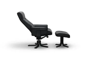 Tateo Lenestol Skinn - Svart - Møbler - Stoler - Lenestoler - Recliner