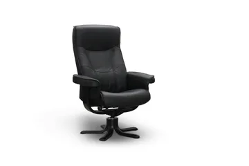 Tateo Lenestol Skinn - Svart - Møbler - Stoler - Lenestoler - Recliner