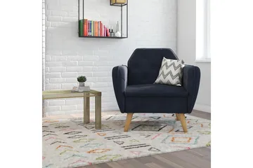 Teresa Lenestol Fløyel/Blå - Novogratz - Møbler - Stoler - Lenestoler - Fløyelslenestol