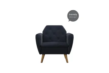 Teresa Lenestol Fløyel/Blå - Novogratz - Møbler - Stoler - Lenestoler