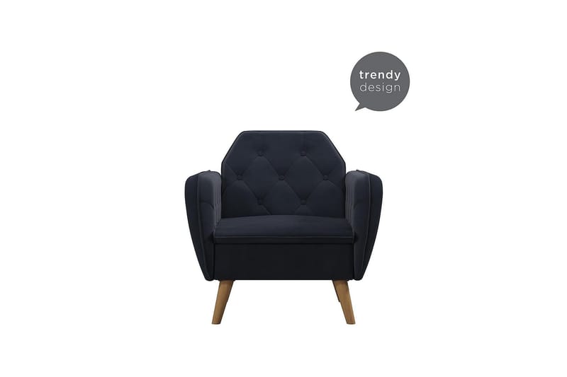 Teresa Lenestol Fløyel/Blå - Novogratz - Møbler - Stoler - Lenestoler