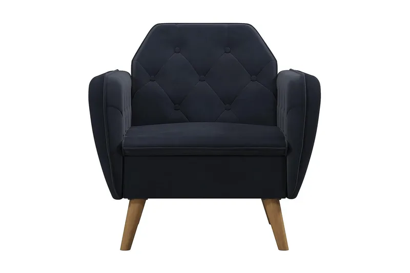 Teresa Lenestol Fløyel/Blå - Novogratz - Møbler - Stoler - Lenestoler - Fløyelslenestol