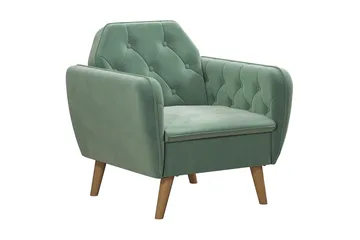 Teresa Lenestol Fløyel/Lysegrønn - Novogratz - Møbler - Stoler - Lenestoler