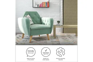 Teresa Lenestol Fløyel/Lysegrønn - Novogratz - Møbler - Stoler - Lenestoler