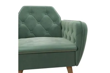Teresa Lenestol Fløyel/Lysegrønn - Novogratz - Møbler - Stoler - Lenestoler - Fløyelslenestol