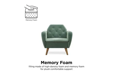 Teresa Lenestol Fløyel/Lysegrønn - Novogratz - Møbler - Stoler - Lenestoler - Fløyelslenestol