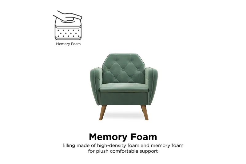 Teresa Lenestol Fløyel/Lysegrønn - Novogratz - Møbler - Stoler - Lenestoler