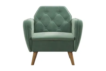 Teresa Lenestol Fløyel/Lysegrønn - Novogratz - Møbler - Stoler - Lenestoler