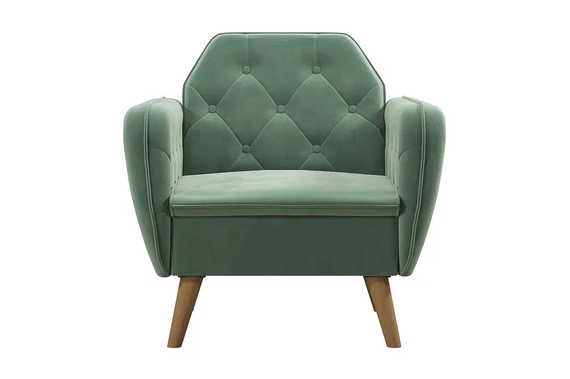 Teresa Lenestol Fløyel/Lysegrønn - Novogratz - Møbler - Stoler - Lenestoler