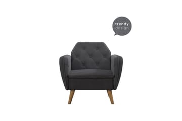 Teresa Lenestol Grå/Fløyel - Novogratz - Møbler - Stoler - Lenestoler - Fløyelslenestol