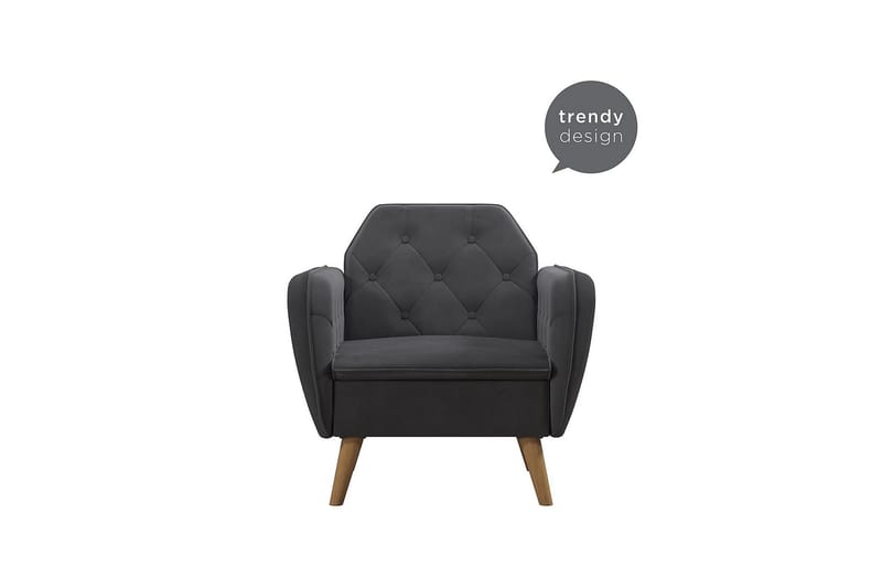 Teresa Lenestol Grå/Fløyel - Novogratz - Møbler - Stoler - Lenestoler