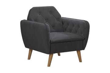 Teresa Lenestol Grå/Fløyel - Novogratz - Møbler - Stoler - Lenestoler - Fløyelslenestol