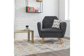 Teresa Lenestol Grå/Fløyel - Novogratz - Møbler - Stoler - Lenestoler - Fløyelslenestol