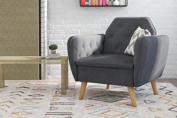 Teresa Lenestol Grå/Fløyel - Novogratz - Møbler - Stoler - Lenestoler