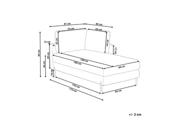 Toliman Sjeselong 172 cm Venstre - Brun/Svart - Møbler - Stoler - Lenestoler - Liggestol