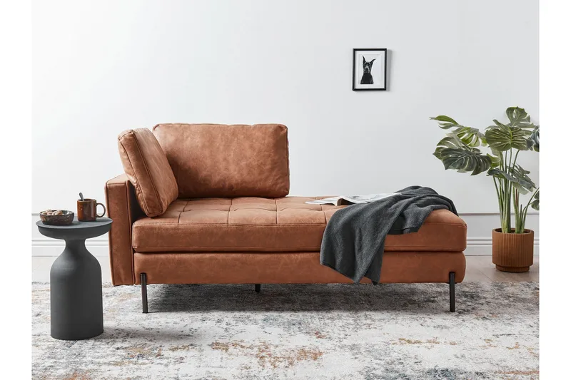 Toliman Sjeselong 172 cm Venstre - Brun/Svart - Møbler - Stoler - Lenestoler - Liggestol