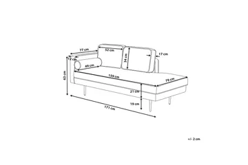 Topo Sjeselong 171 cm Venstre - Gull/Grønn - Møbler - Stoler - Lenestoler - Liggestol