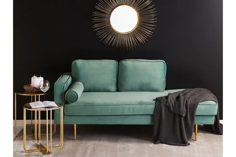 Topo Sjeselong 171 cm Venstre - Gull/Grønn - Møbler - Stoler - Lenestoler - Liggestol