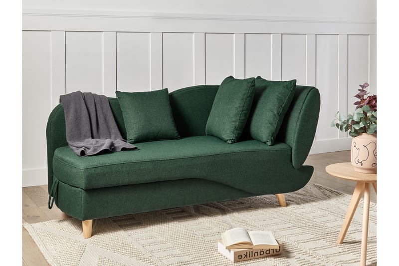 Trehan Sjeselong 157 cm Høyre - Grønn - Møbler - Stoler - Lenestoler - Liggestol