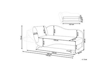 Trehan Sjeselong 157 cm Venstre - Brun - Møbler - Stoler - Lenestoler - Liggestol