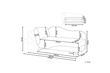 Trehan Sjeselong 157 cm Venstre - Grå - Møbler - Stoler - Lenestoler - Liggestol