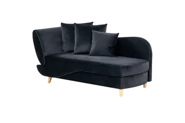 Trehan Sjeselong 157 cm Venstre - Svart - Møbler - Stoler - Lenestoler - Liggestol