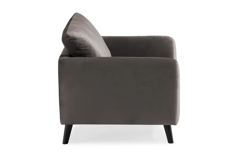 Trend Lenestol - Mørkegrå Fløyel - Møbler - Stoler - Lenestoler - Fløyelslenestol