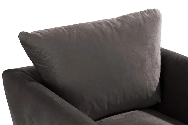 Trend Lenestol - Mørkegrå Fløyel - Møbler - Stoler - Lenestoler - Fløyelslenestol