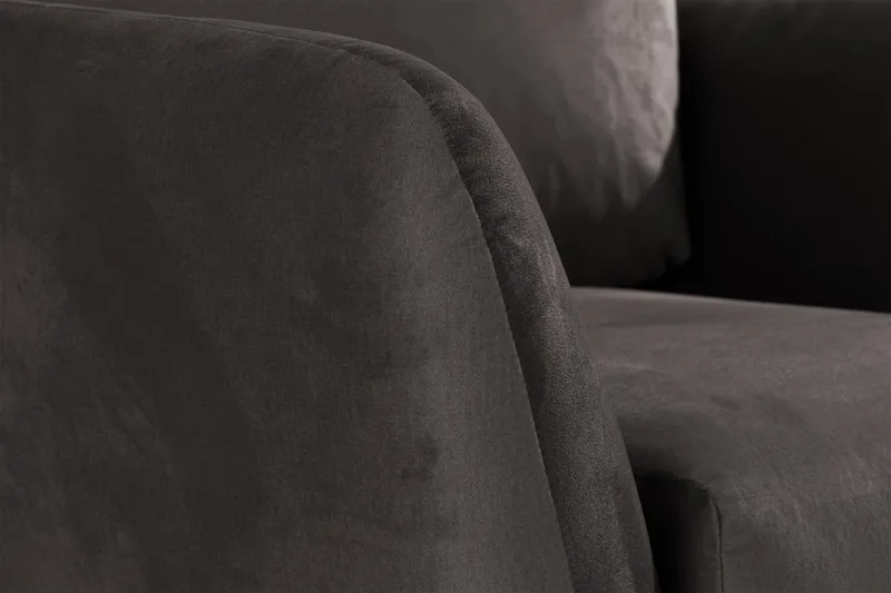 Trend Lenestol - Mørkegrå Fløyel - Møbler - Stoler - Lenestoler - Fløyelslenestol