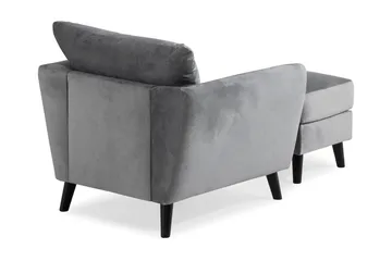 Trend Lenestol med Fotskammel Fløyel - Lysegrå - Møbler - Stoler - Lenestoler - Fløyelslenestol