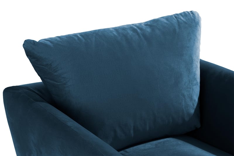 Trend Lenestol med Fotskammel - Midnattsblå Fløyel - Møbler - Stoler - Lenestoler - Fløyelslenestol