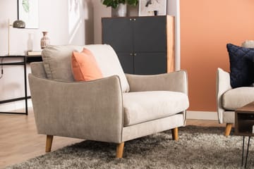 Trend Lyx Lenestol - Beige/Eik - Møbler - Stoler - Lenestoler