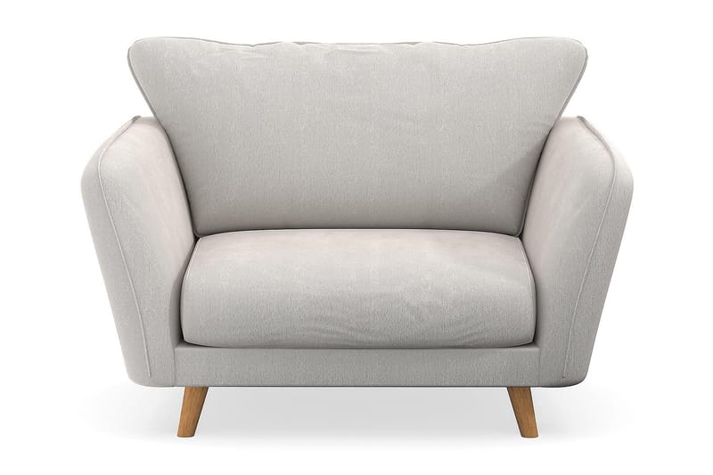 Trend Lyx Lenestol - Hvit Fløyel - Møbler - Stoler - Lenestoler