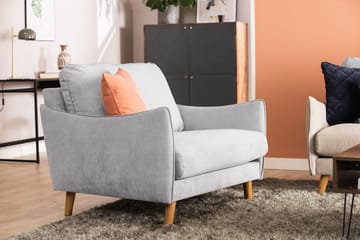 Trend Lyx Lenestol - Lysegrå/Eik - Møbler - Stoler - Lenestoler