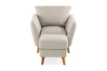 Trend Sofagruppe Lenestol med Fotskammel - Beige - Møbler - Stoler - Lenestoler - Lenestol med fotskammel