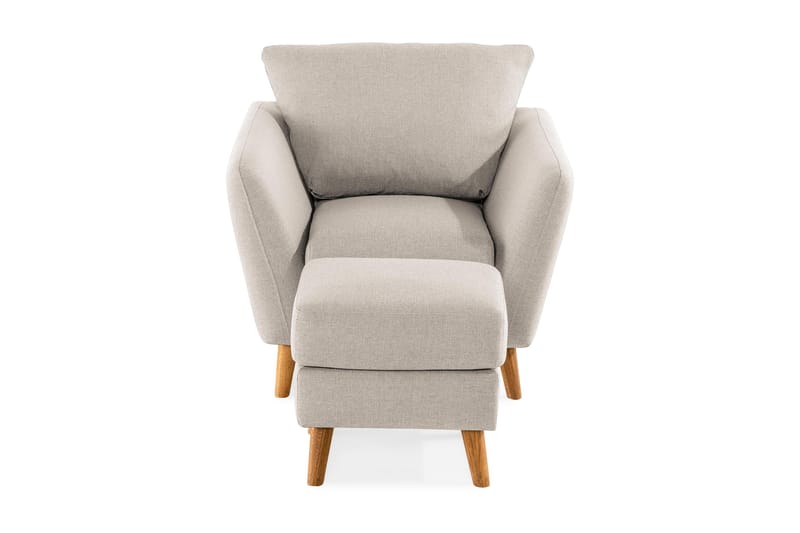 Trend Sofagruppe Lenestol med Fotskammel - Beige - Møbler - Stoler - Lenestoler - Lenestol med fotskammel